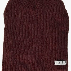 Burgundy neff beanie